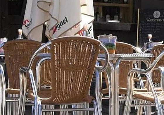 Terraza de un bar en una imagen de archivo.