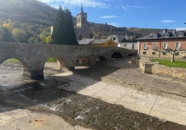 Molinaseca recupera su postal más reconocible: el río Meruelo vuelve a la normalidad