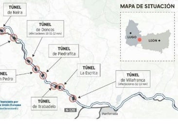 Cortes e itinerarios alternativos por las obras en los túneles de la A-6 en el puerto de Piedrafita