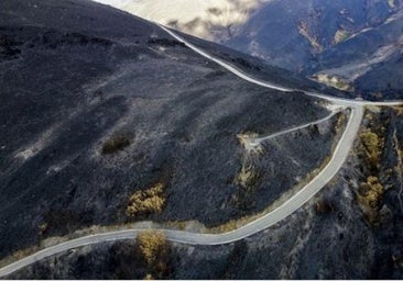 La carretera desprendida estaba en «obras de emergencia» tras los incendios del verano