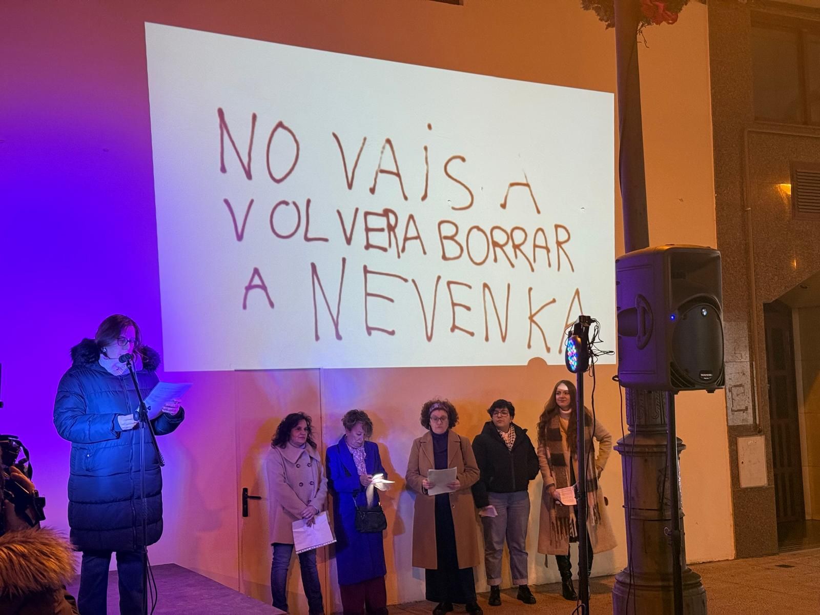 Acto en Ponferrada de la Plataforma contra las Violencias Machistas del Bierzo y Laciana.