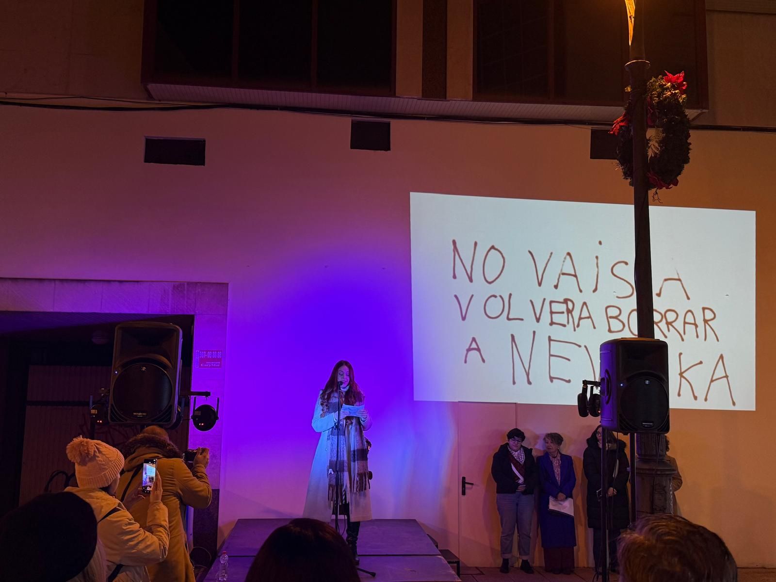 Acto en Ponferrada de la Plataforma contra las Violencias Machistas del Bierzo y Laciana.