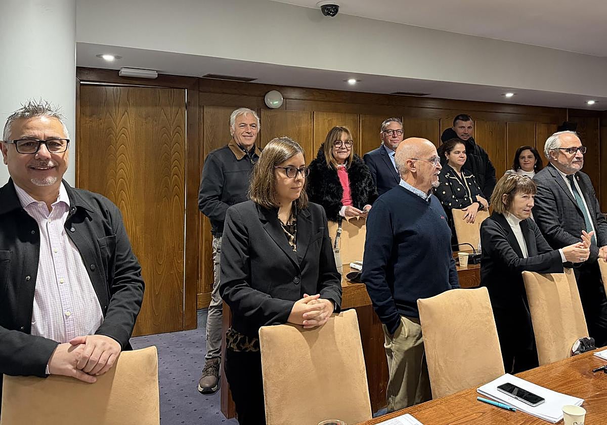 Concejales del PSOE de Ponferrada, en un pleno.