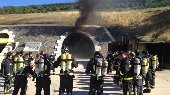 Curso de incendios túneles desarrolado en la Escuela Laboral del Bierzo.