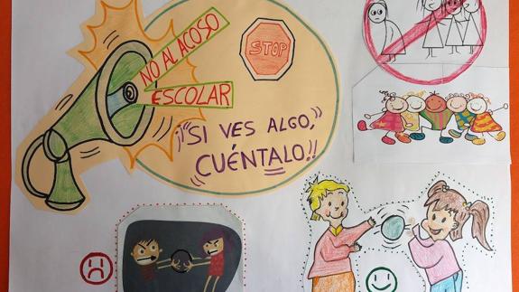 Cartel de los alumnos del colegio La Asunción.