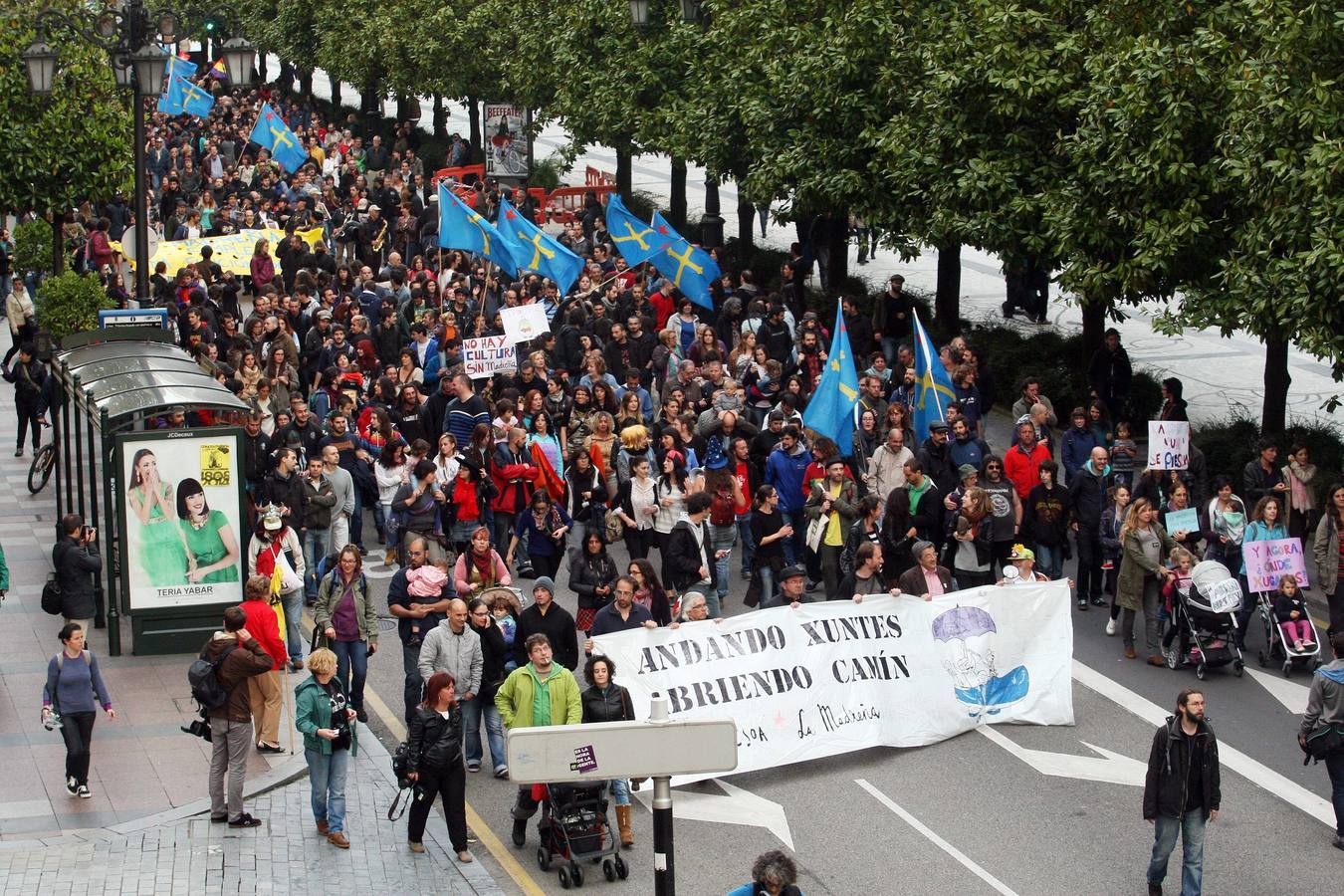 Manifestación en Oviedo en defensa de La Madreña