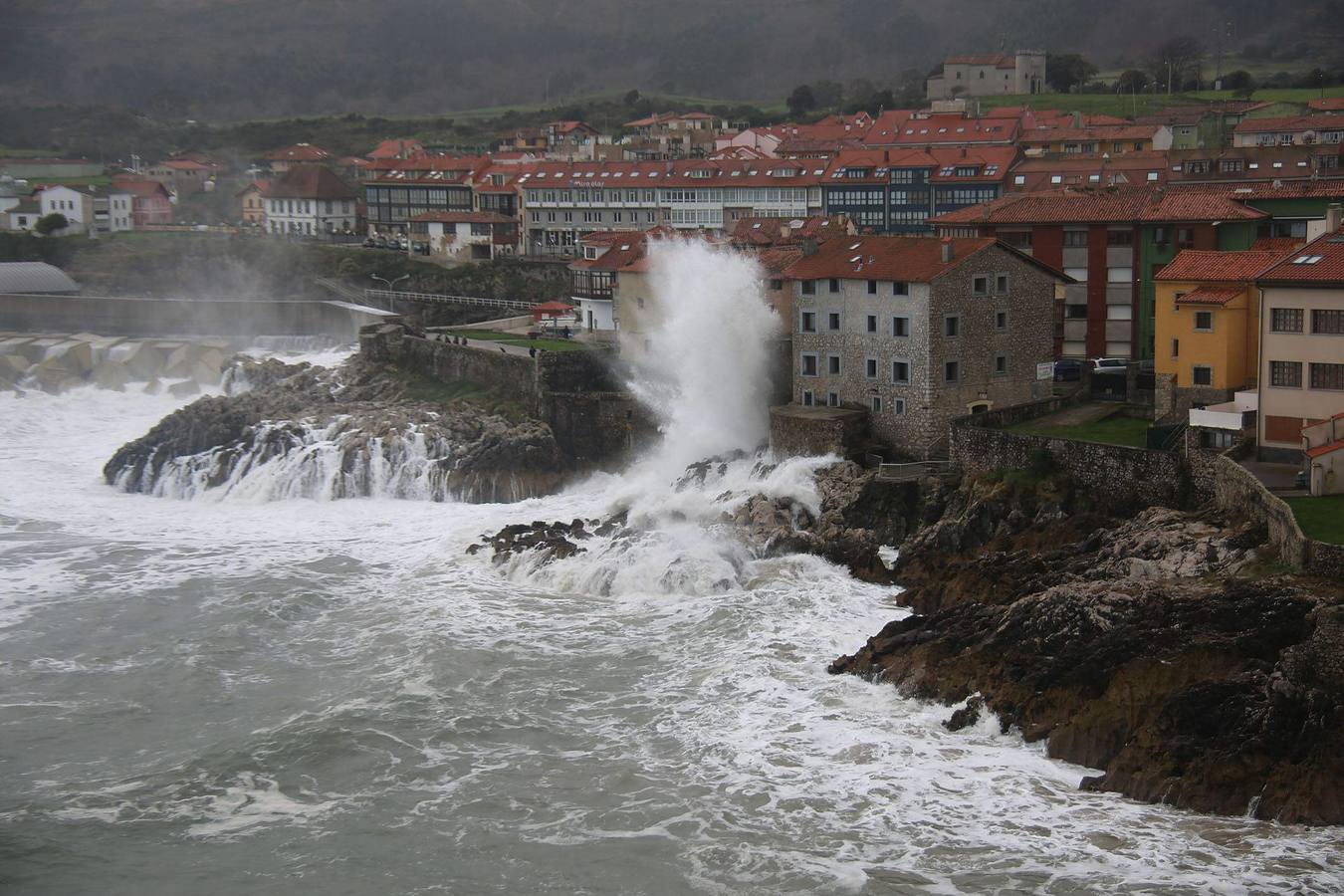 El azote del temporal en Asturias