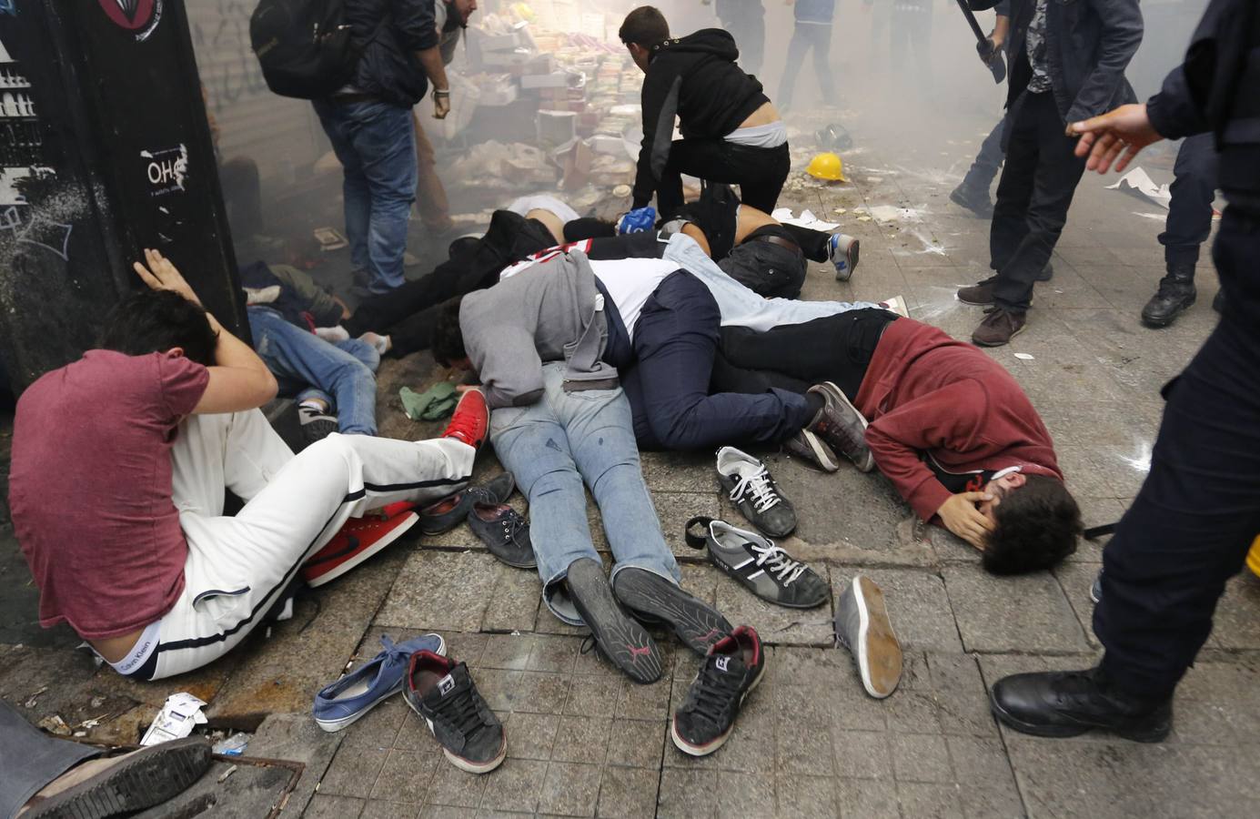 Brutal represión con gas lacrimógeno en Turquía