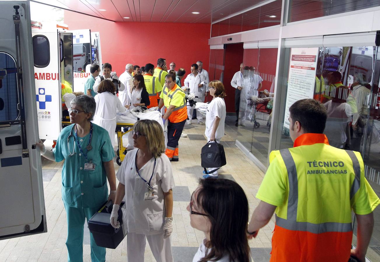Las imágenes del traslado de los pacientes del viejo hospital al nuevo HUCA
