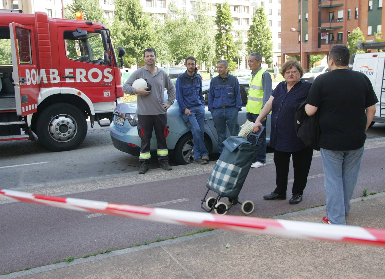 Simulacro de los bomberos en Gijón