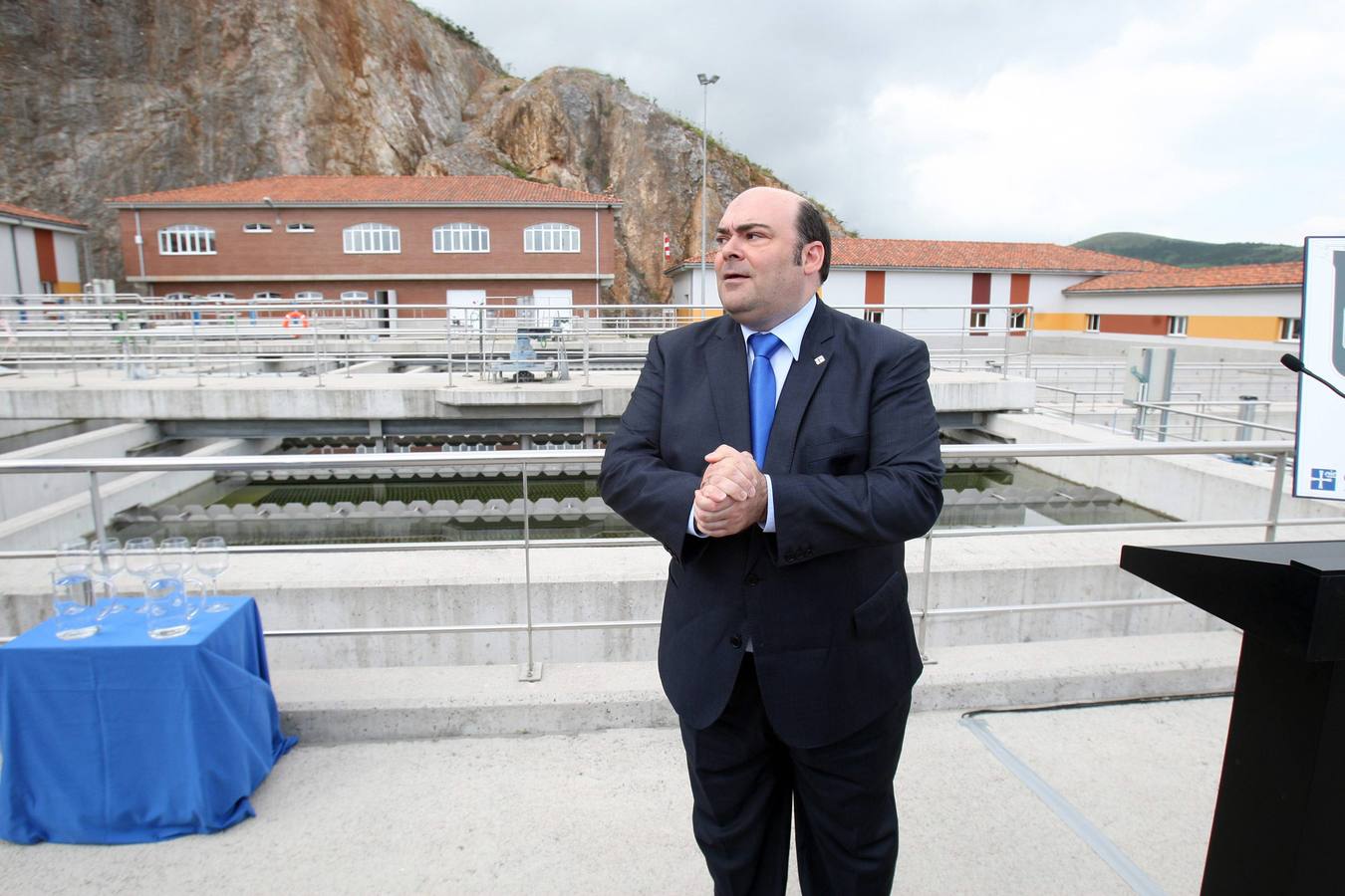 Inauguración de la planta de agua de Cabornio en Oviedo