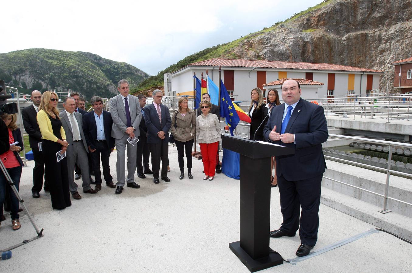 Inauguración de la planta de agua de Cabornio en Oviedo