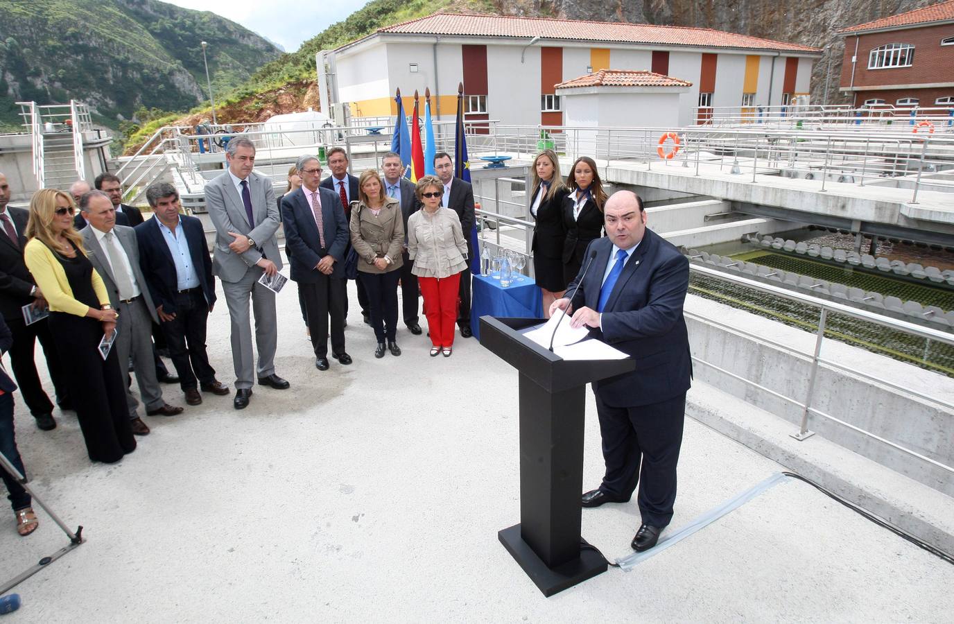 Inauguración de la planta de agua de Cabornio en Oviedo