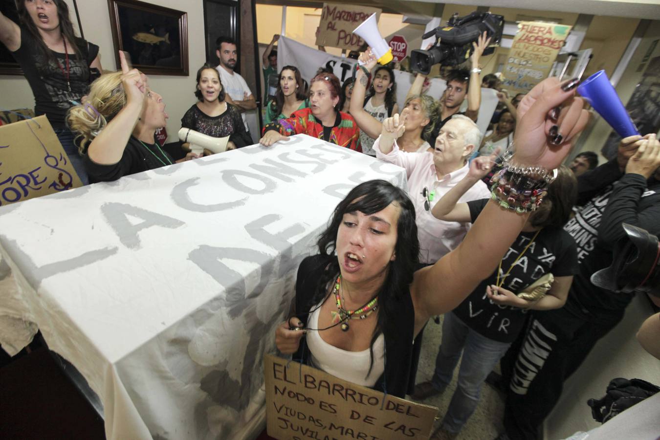 La manifestación de los vecinos de El Nodo, en imágenes
