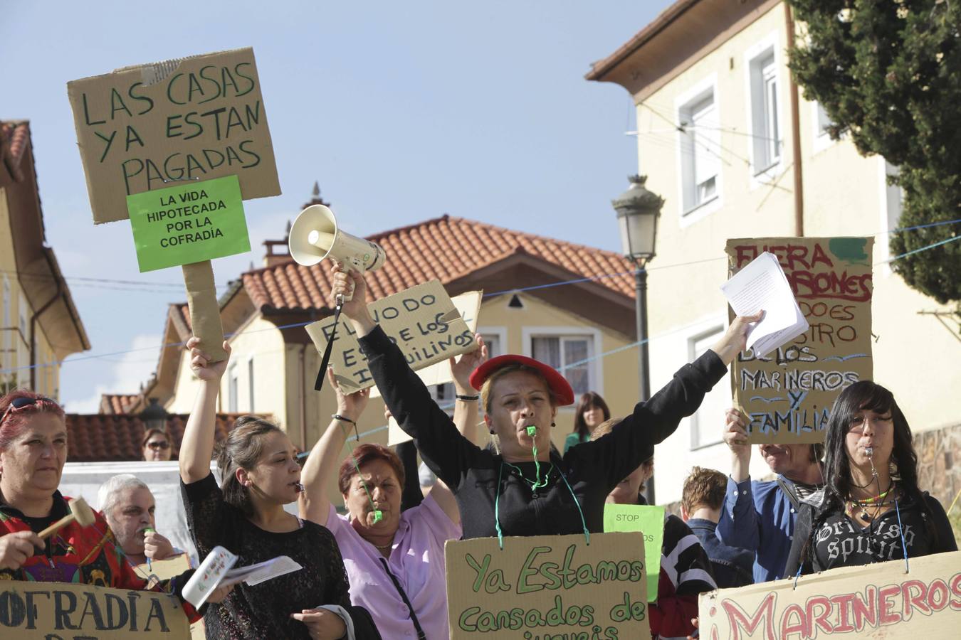 La manifestación de los vecinos de El Nodo, en imágenes