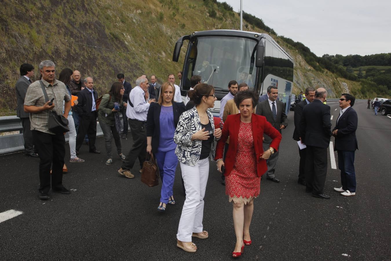 Inauguración de los túneles de Riaño