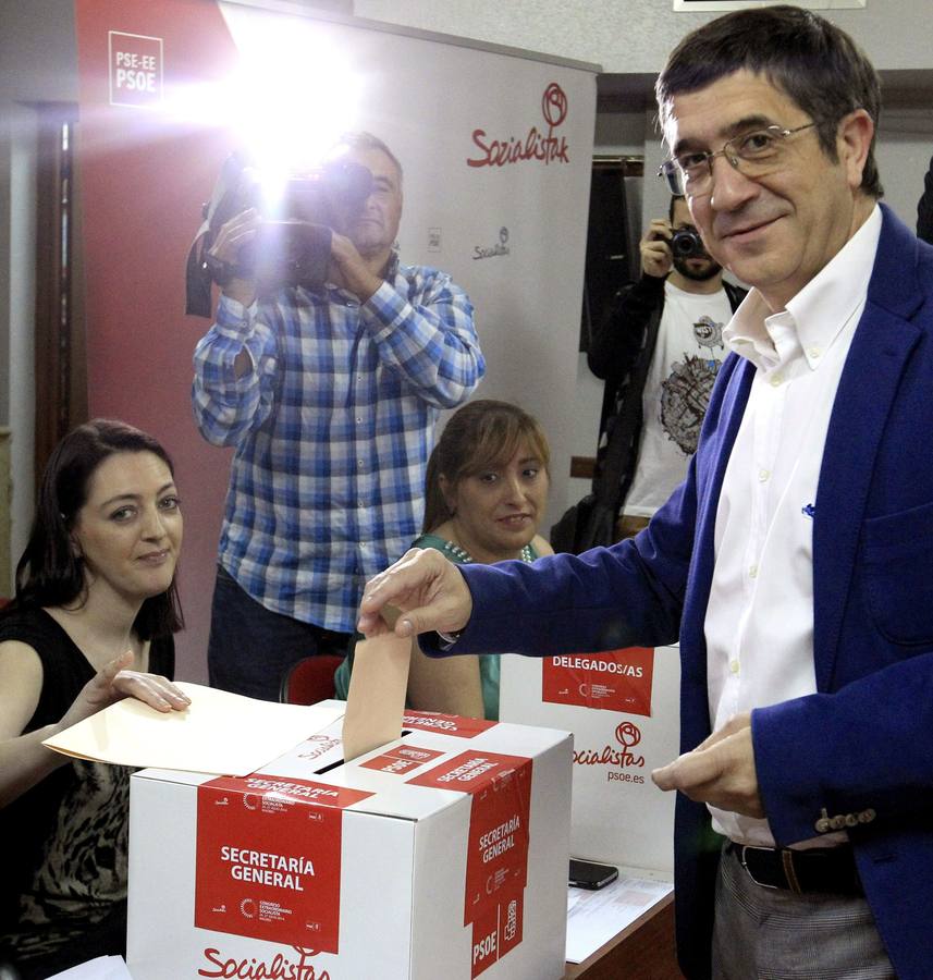 Patxi López, en Portugalete. El secretario general del PSE-EE, Patxi López