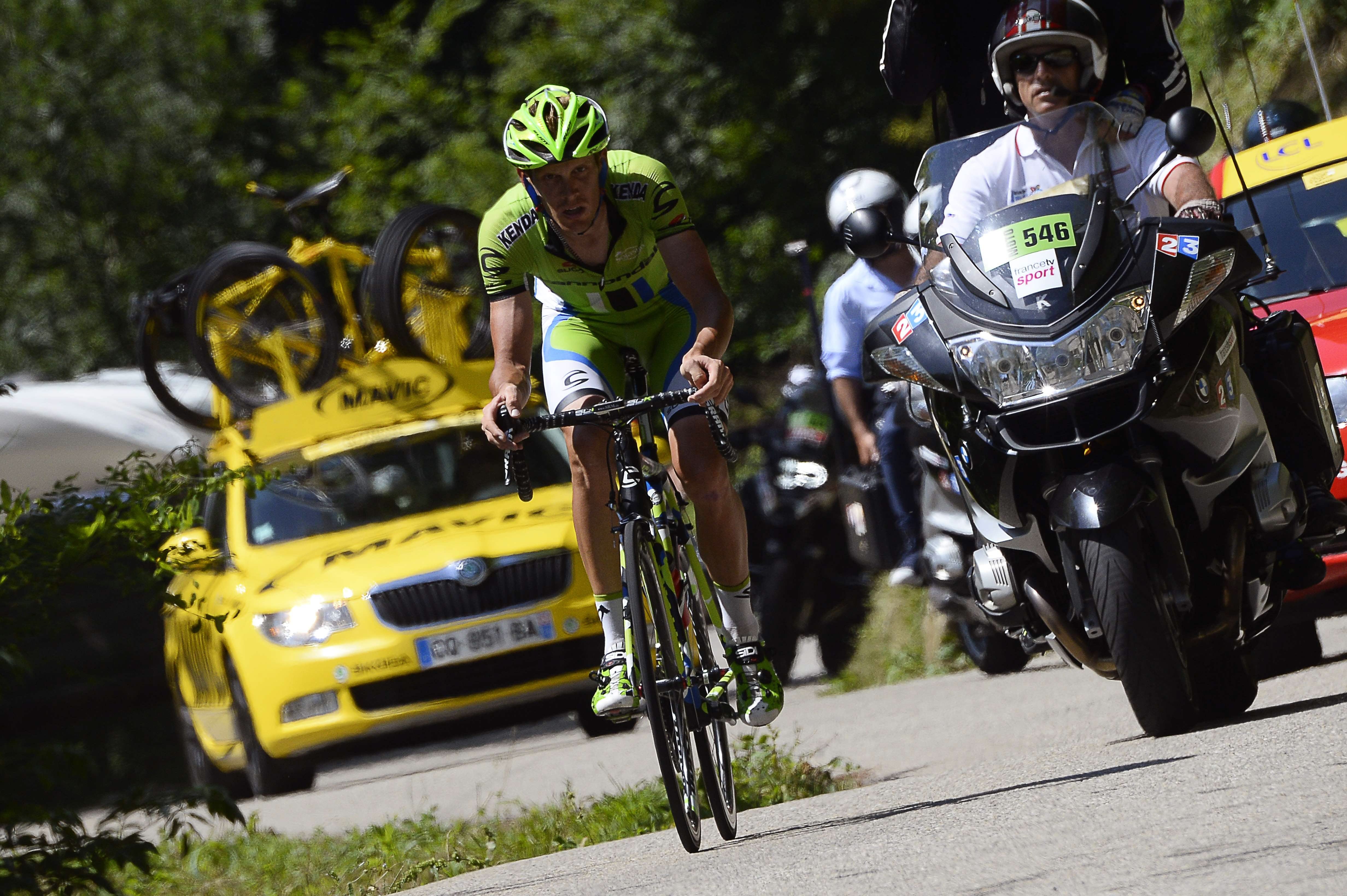 El italiano Alessandro De Marchi, en la etapa.
