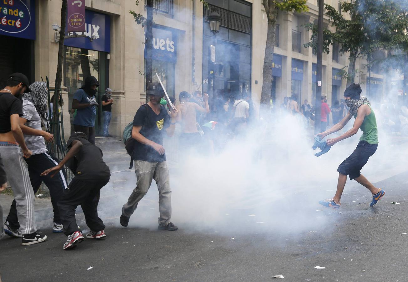 Disturbios en París en una protesta a favor de Palestina