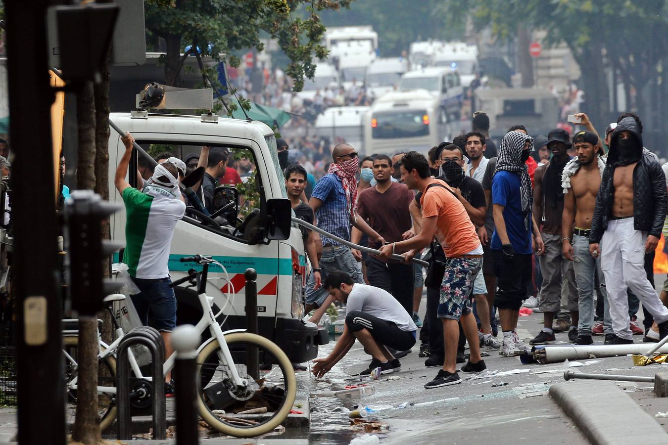 Disturbios en París en una protesta a favor de Palestina