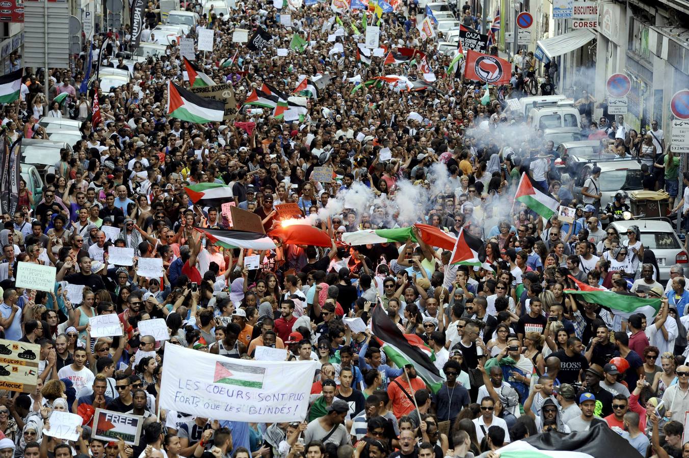 Disturbios en París en una protesta a favor de Palestina