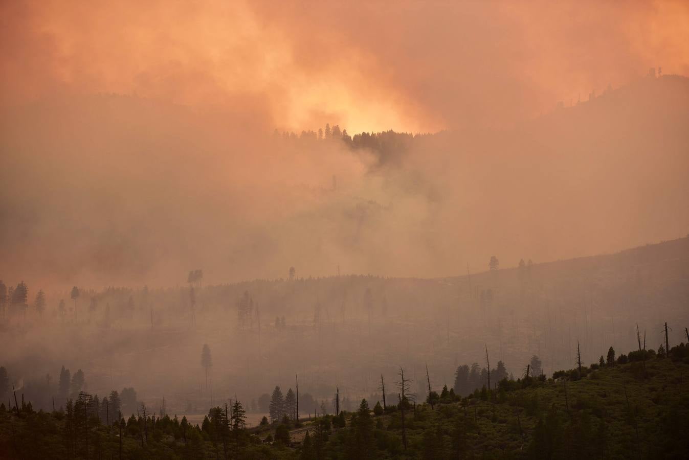 El fuego amenaza el Parque Nacional de Yosemite