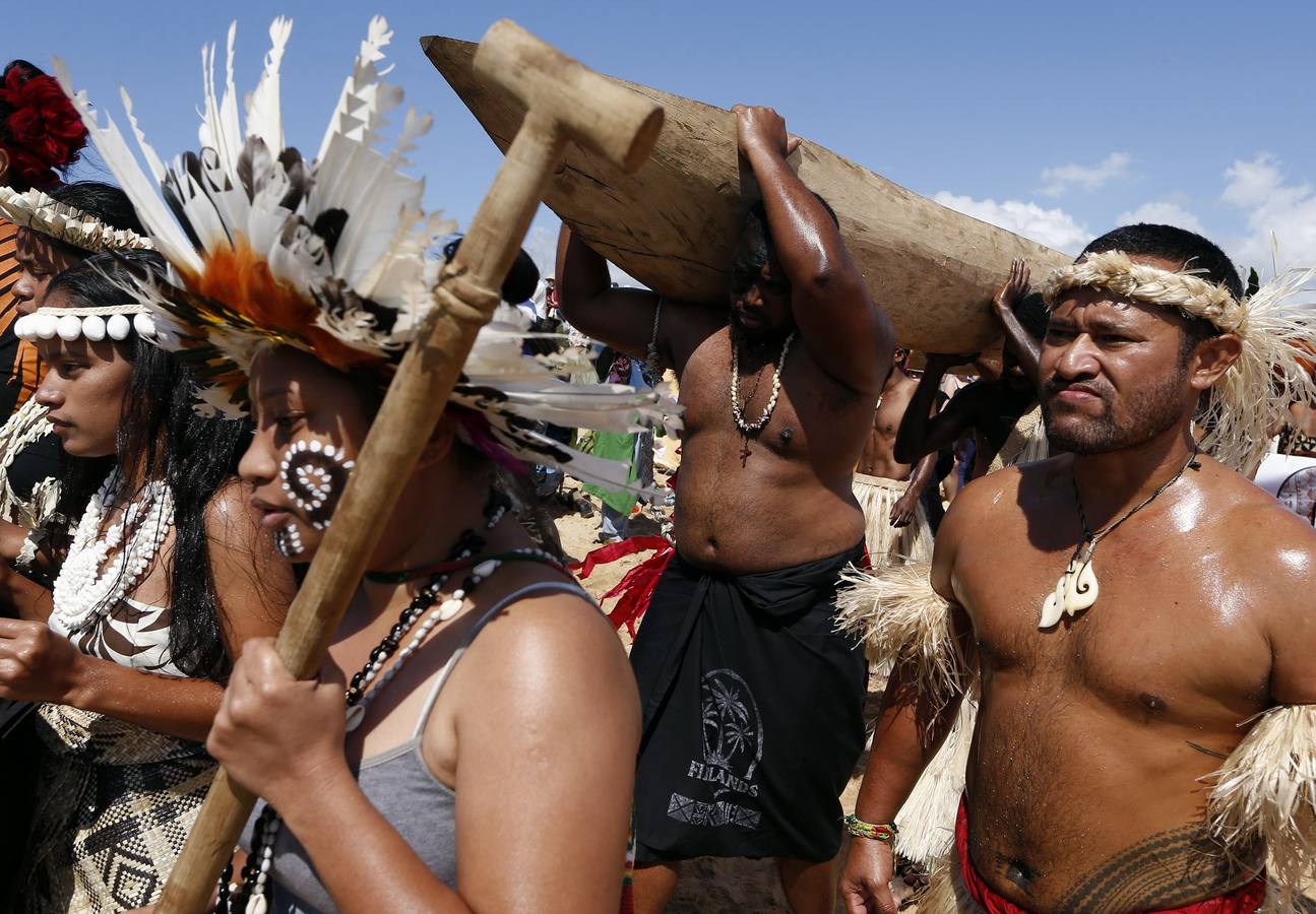 Pobladores isleños del Pacífico protestan contra calentamiento global