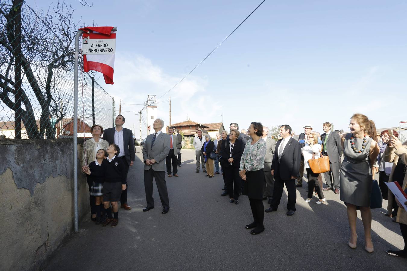 Inauguración de la calle Alfredo Liñero, en Gijón