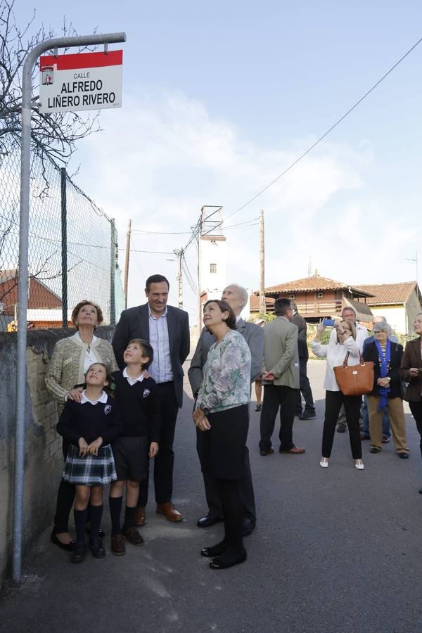 Inauguración de la calle Alfredo Liñero, en Gijón