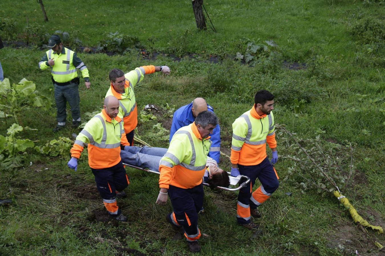 Espectacular accidente en Cangas de Onís