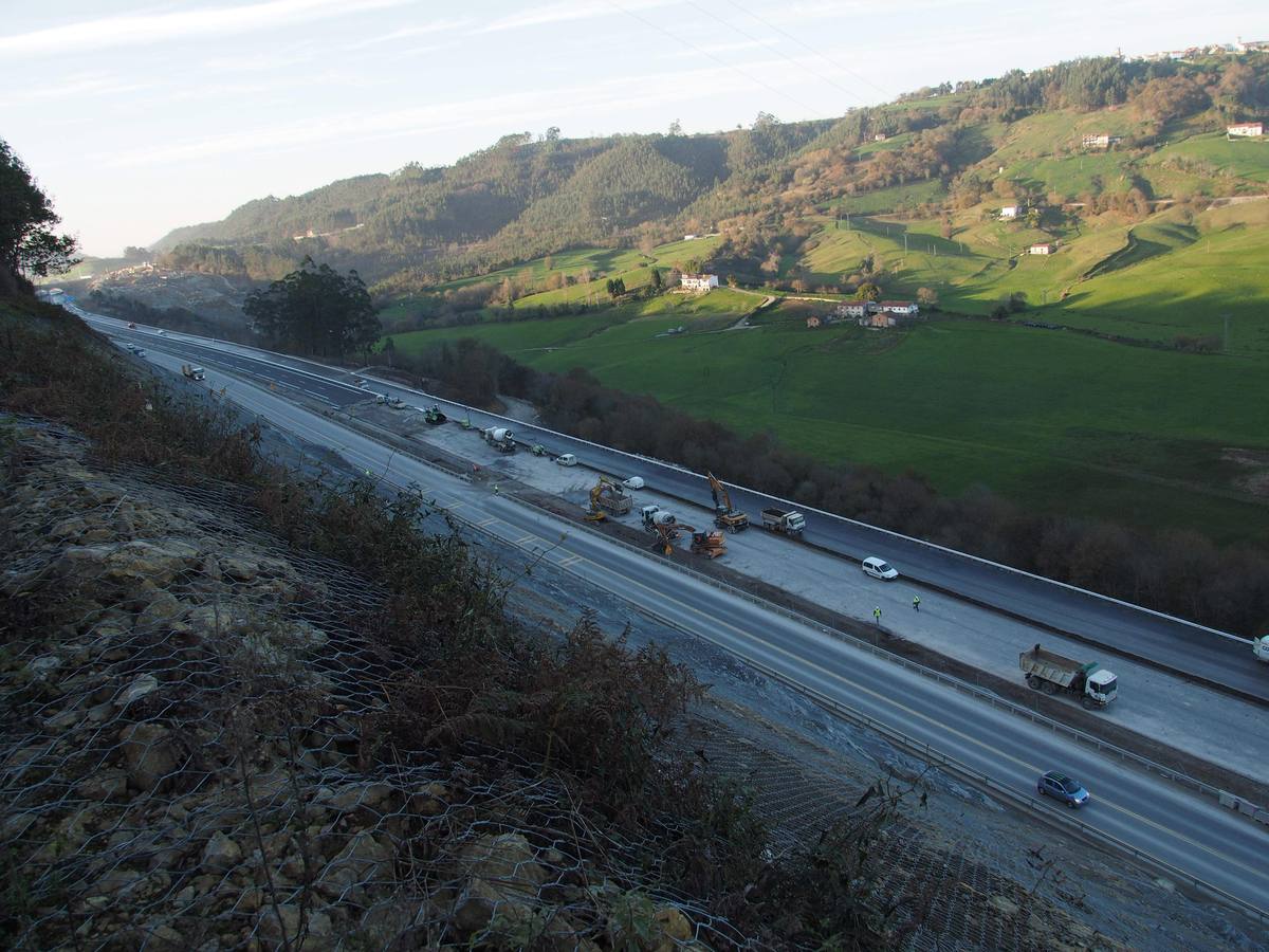 Últimas obras de la autovía en Asturias