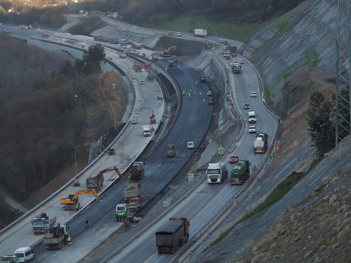 Últimas obras de la autovía en Asturias