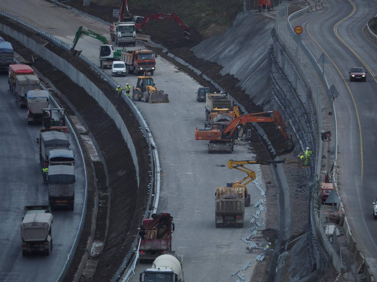 Las imágenes de las últimas obras en la Autovía del Cantábrico