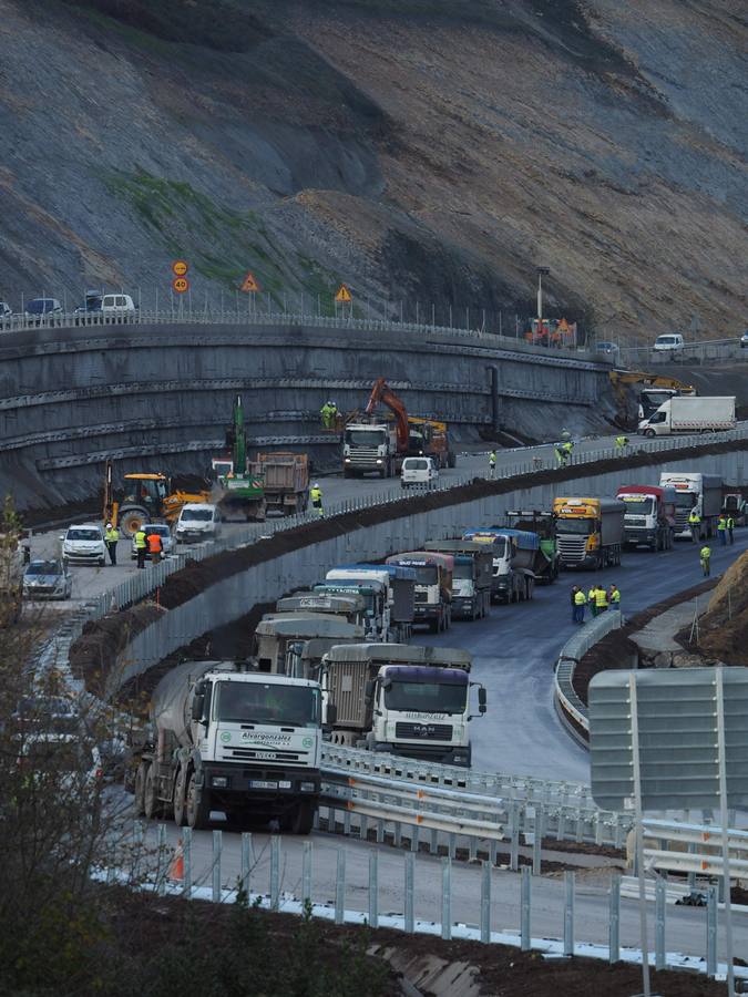 Las imágenes de las últimas obras en la Autovía del Cantábrico