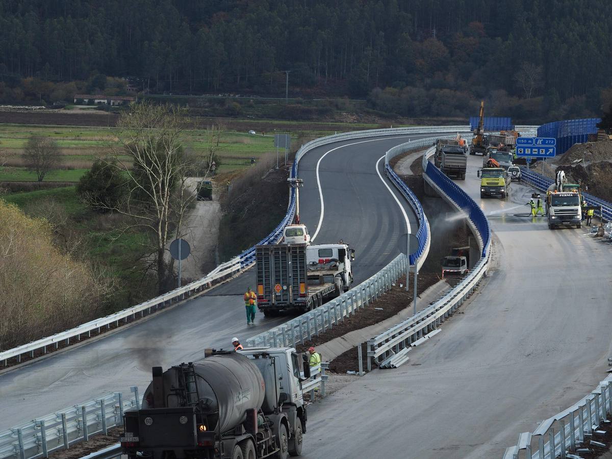 Las imágenes de las últimas obras en la Autovía del Cantábrico