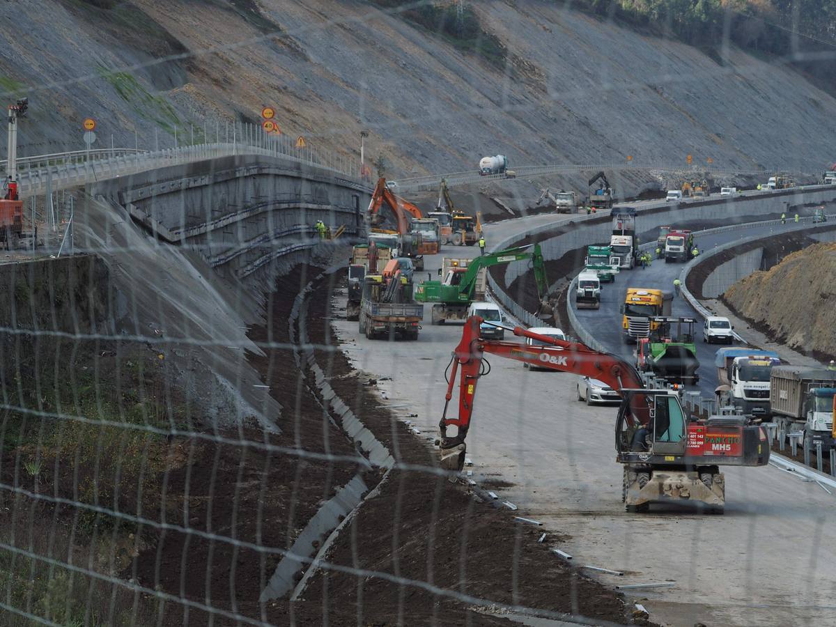 Las imágenes de las últimas obras en la Autovía del Cantábrico