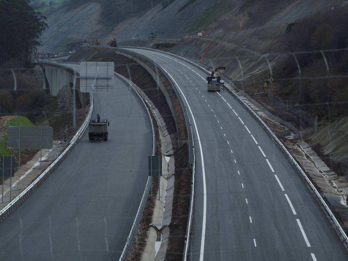 Las imágenes de las últimas obras en la Autovía del Cantábrico