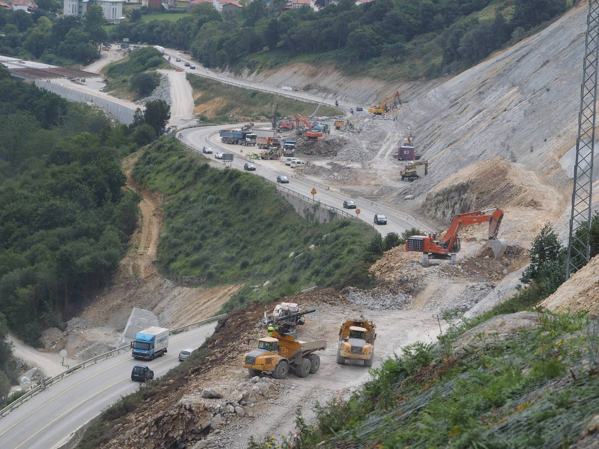 Las imágenes de las últimas obras en la Autovía del Cantábrico