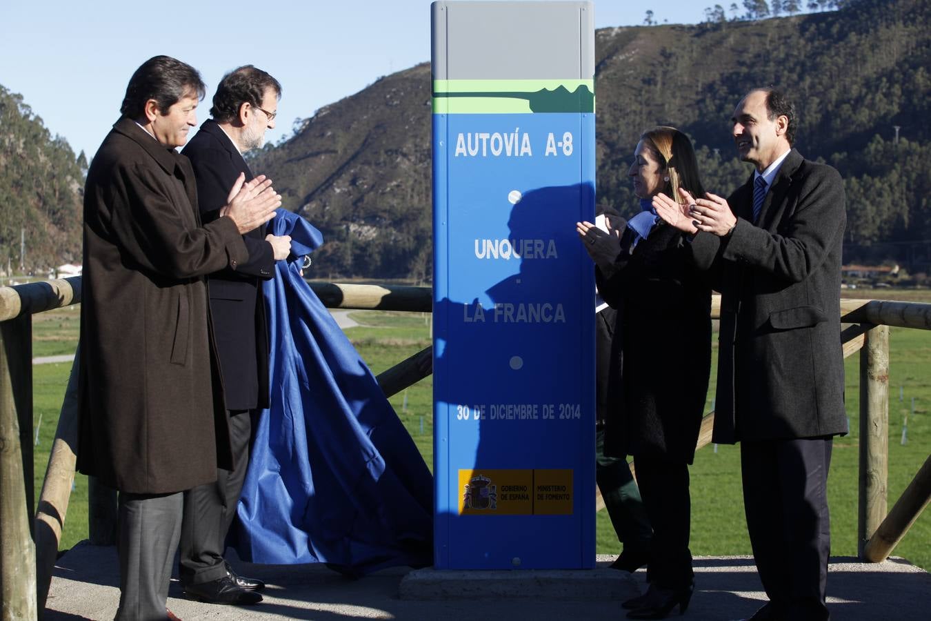 Mariano Rajoy inaugura el último tramo de la autovía del Cantábrico