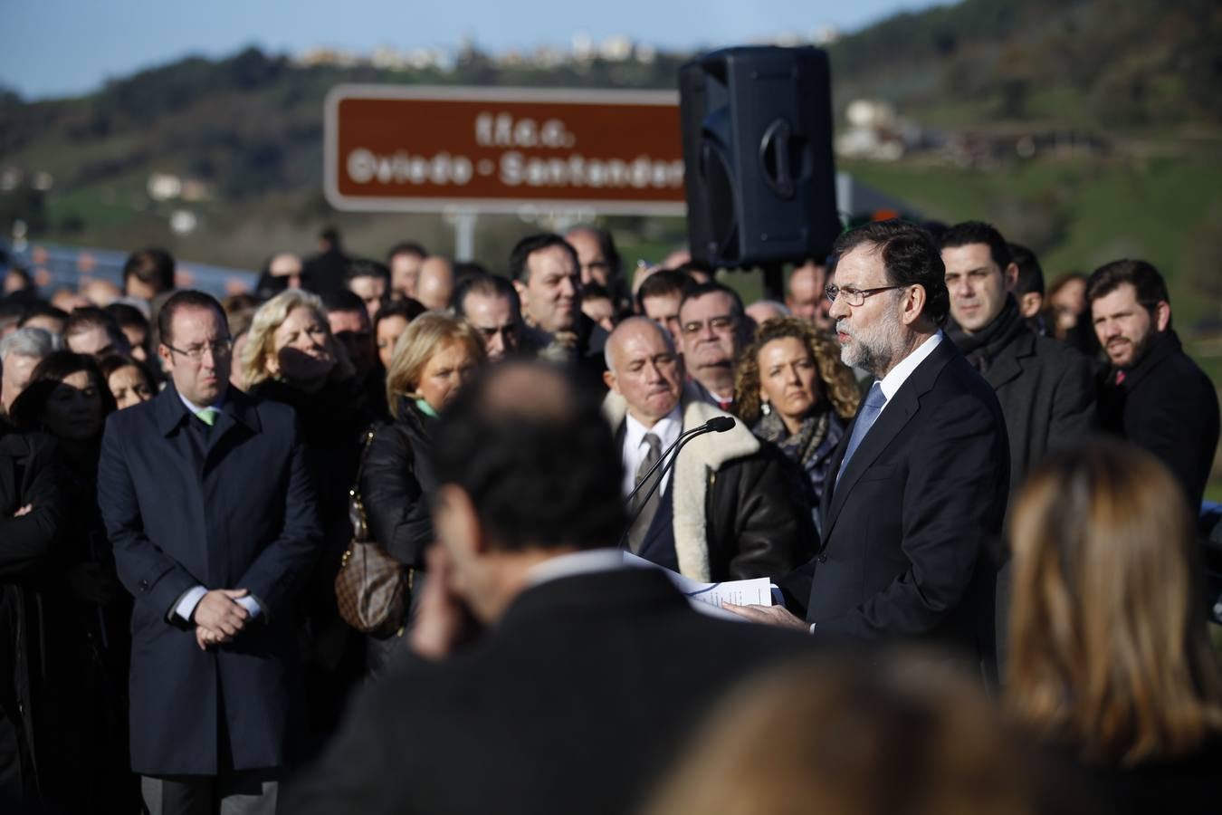 Mariano Rajoy inaugura el último tramo de la autovía del Cantábrico