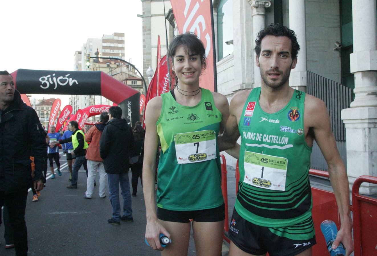 Borja García y Beatriz Álvarez ganan la San Silvestre de Gijón