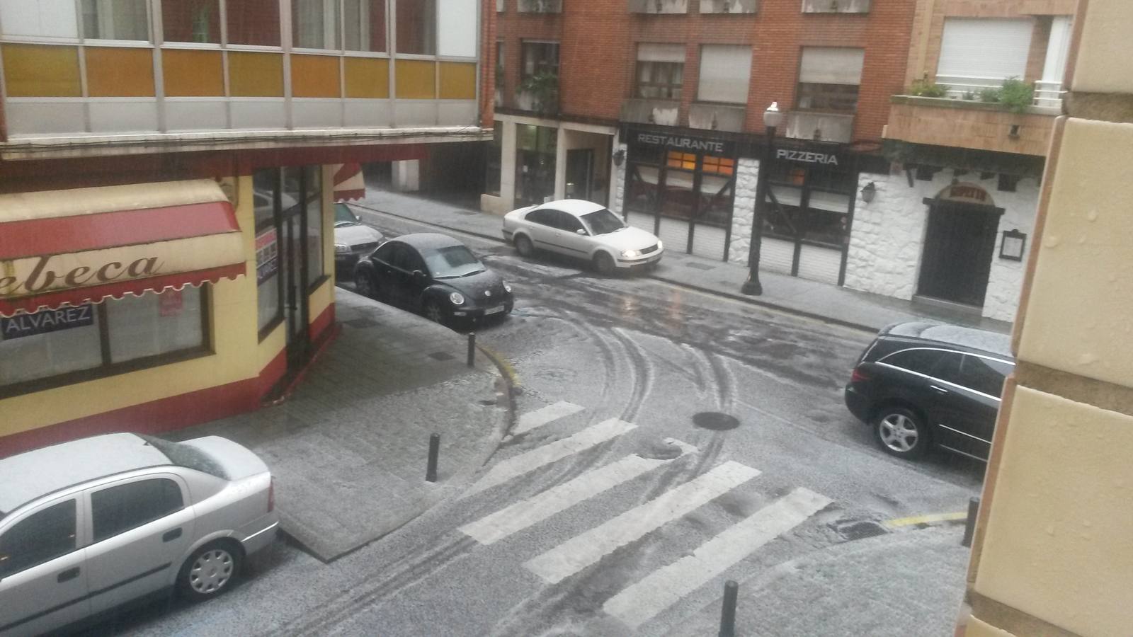 El granizo en Gijón