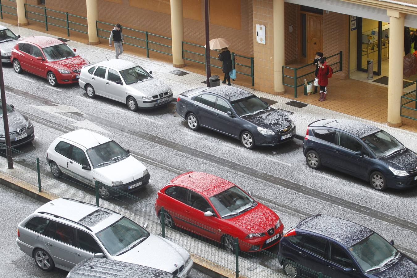 El granizo en Gijón