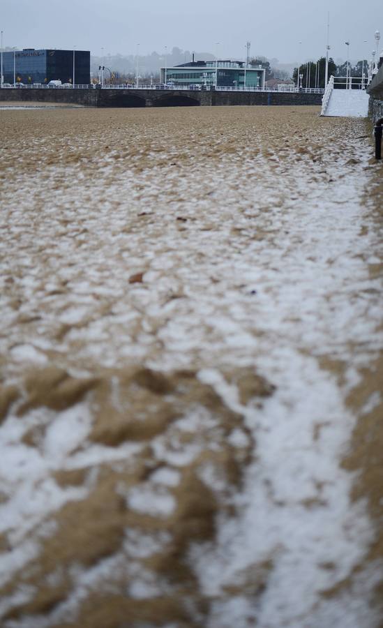 El granizo en Gijón