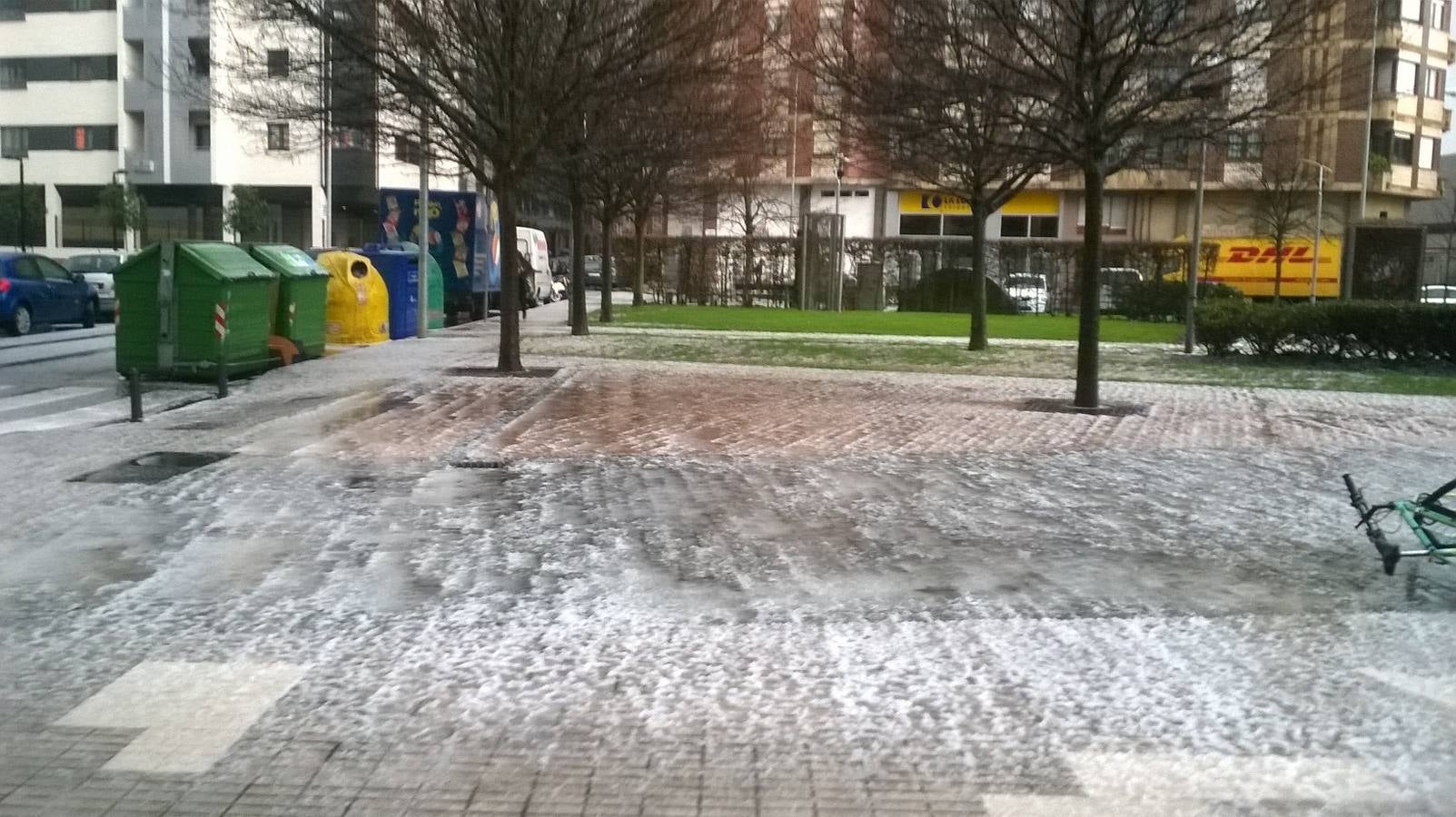 El granizo en Gijón