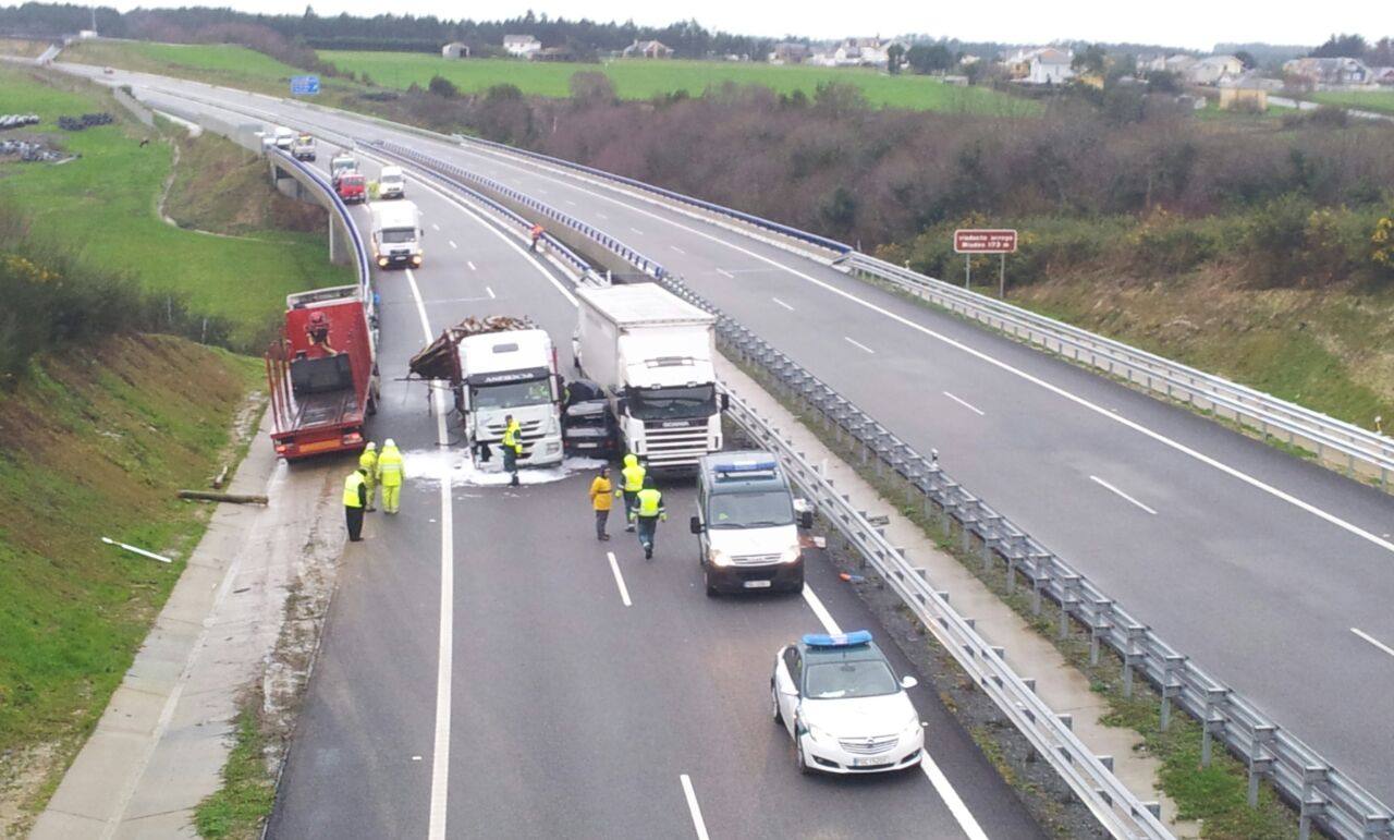 Imágenes del accidente en Coaña