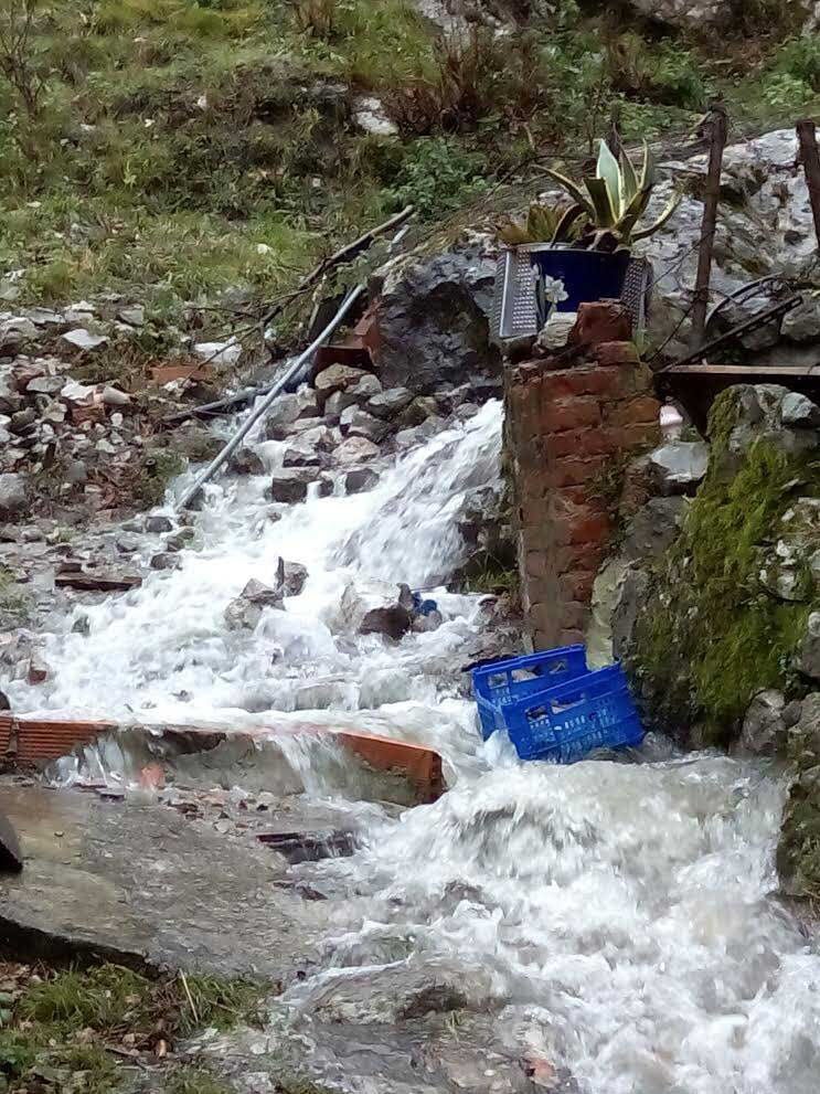 Una riada afectó a la localidad de Camarmeña