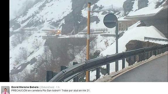 Los aludes complican las comunicaciones en la alta montaña asturiana