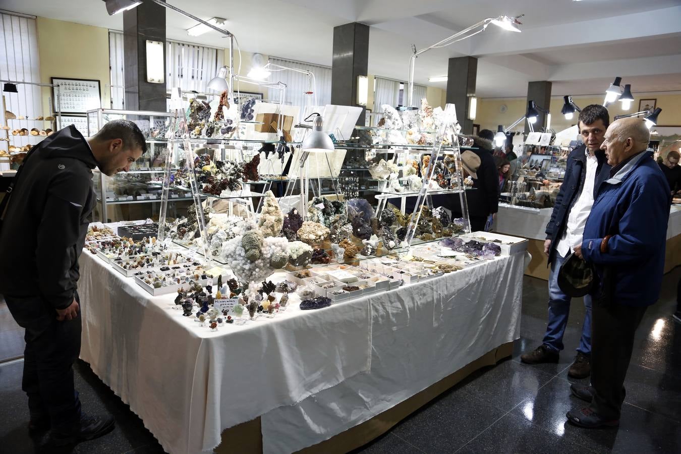 Exposición de minerales en Minas