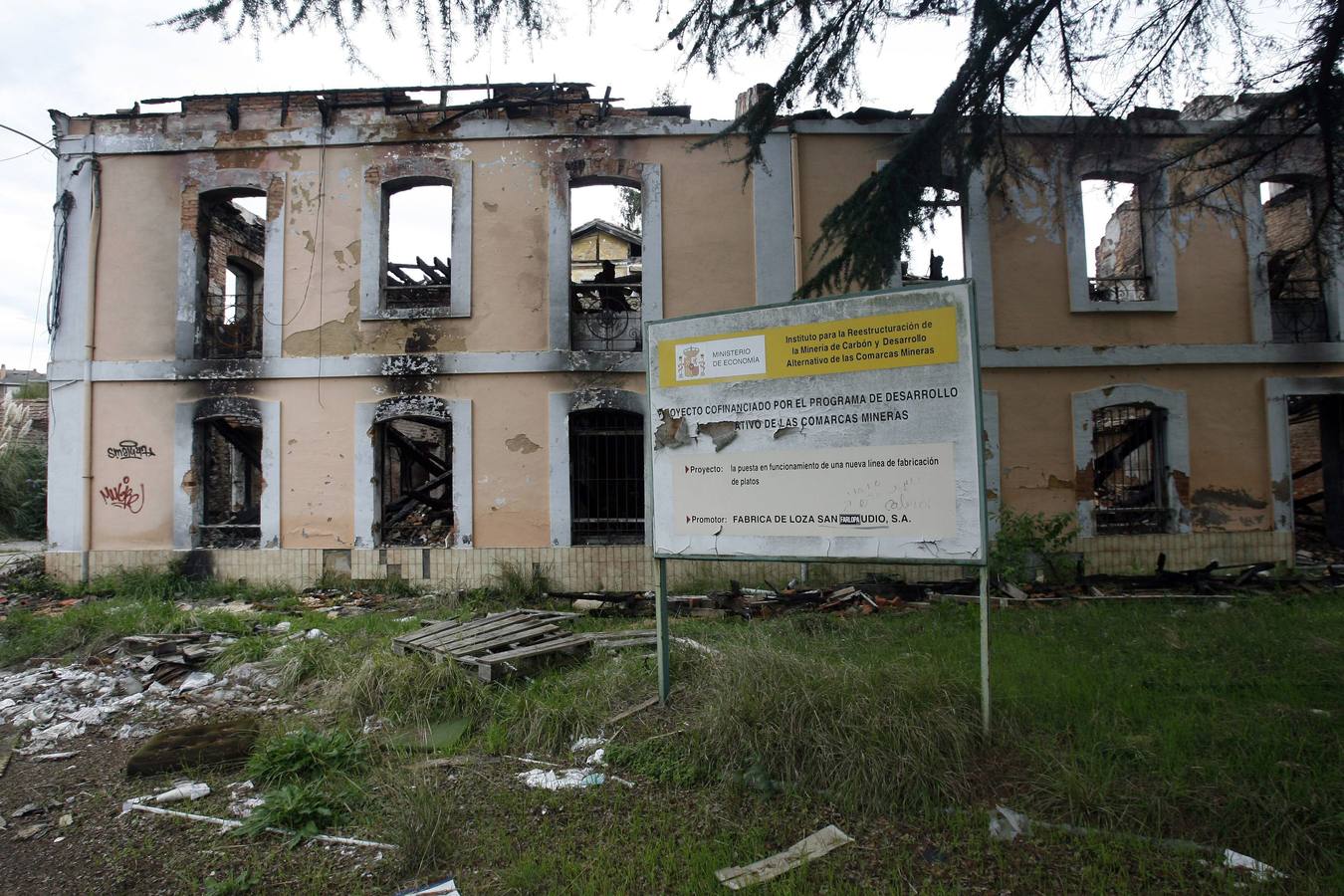 Las ruinas de la fábrica de loza de San Claudio
